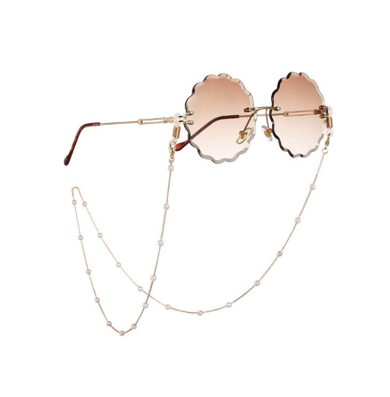 Sither Pearls Sunglasses Chian Reading Glasses Chain Strap Necklace for Women - Image 3
